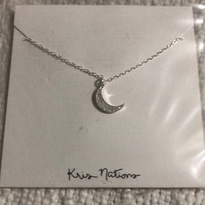 New! Kris Nations crystal moon necklace 16-18”